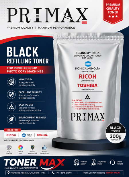Primax Ricoh Color Toner - Black