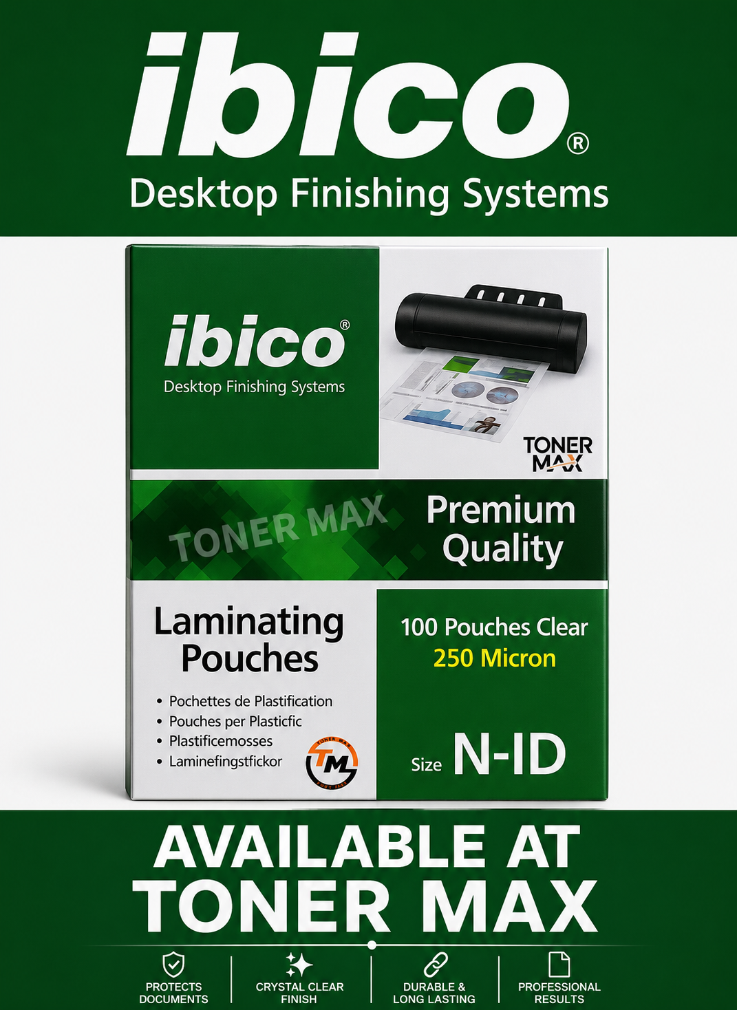 ibico N-ID 250mm Laminating Pouches