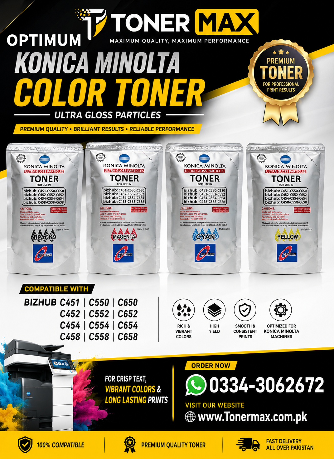 BIZHUP color Copier Toner_Set ( 200g )