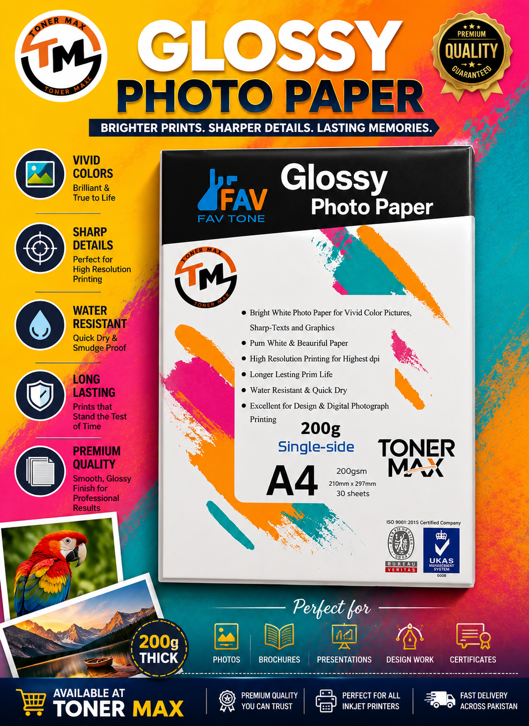 F.A.V 200g Glossy Photo Paper
