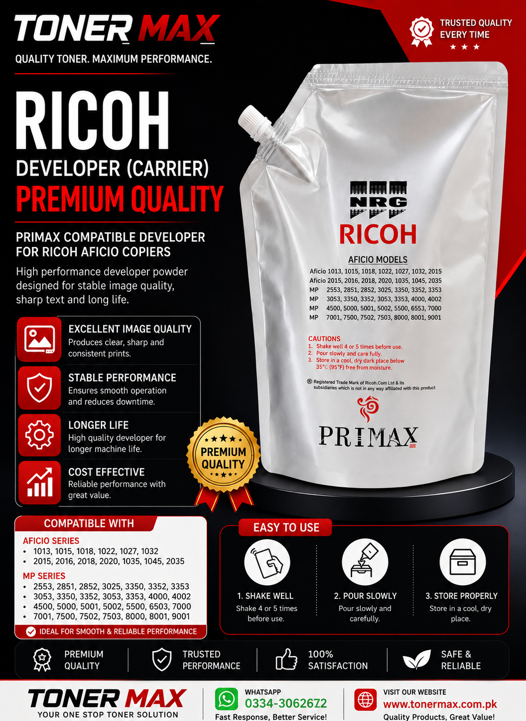 N.R.G 500g PRIMAX RICOH TONER