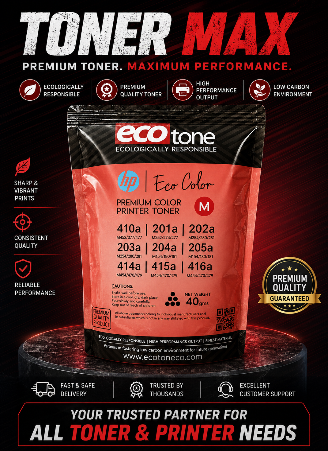 Ecotone_Color Laser Toner 40gm ( Magenta )
