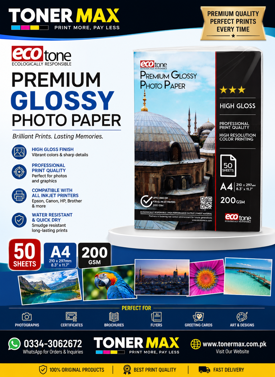 200g Ecotone Glossy Paper A4