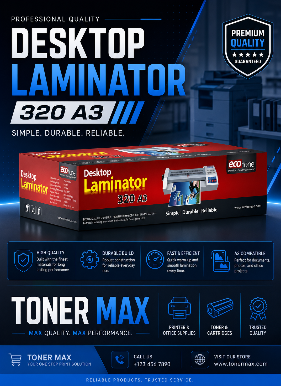 Ecotone A3 Lamination machine
