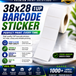Barcode 1up Sticker 38*28 TTL