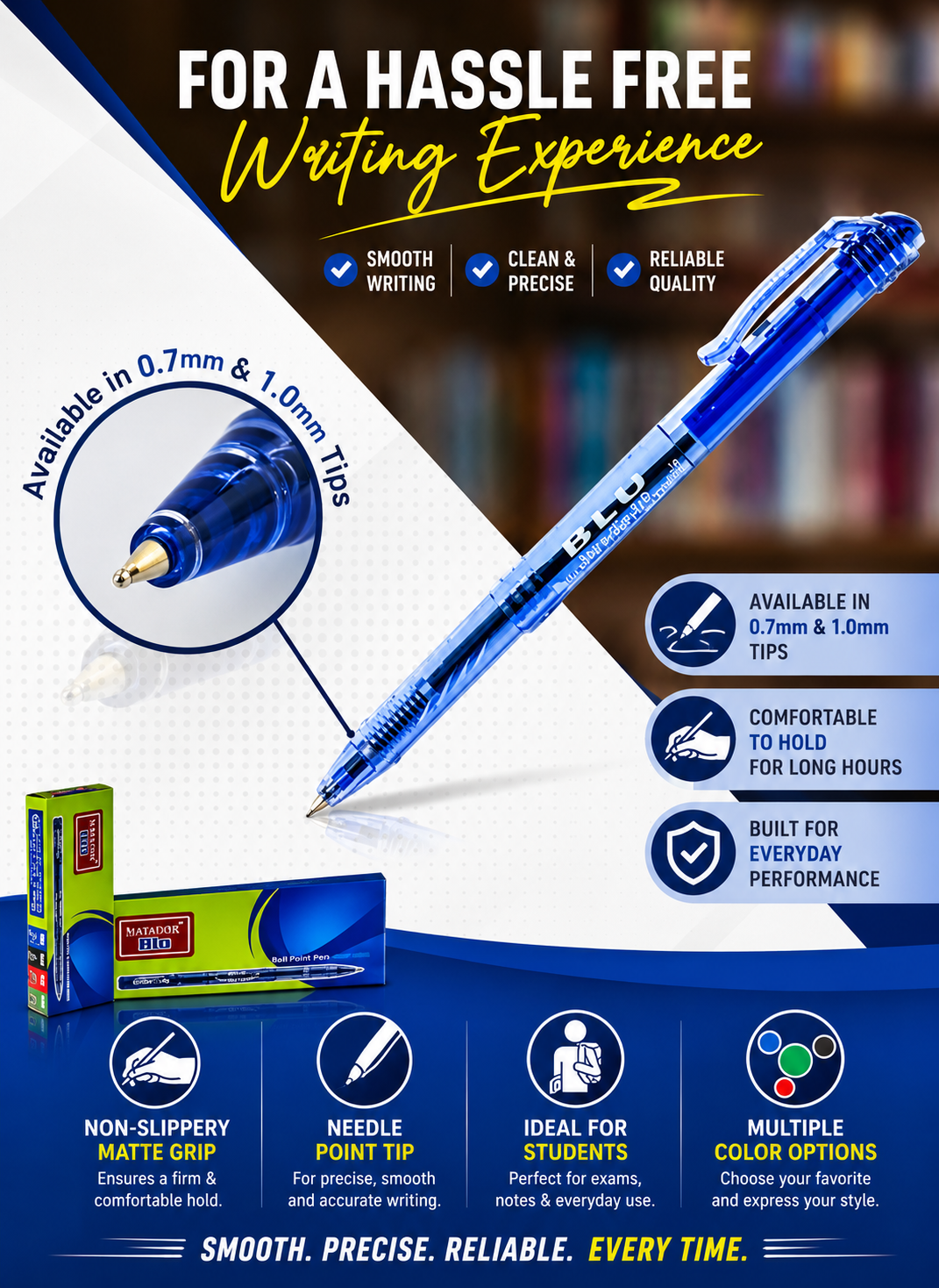 Signature Blu Ball Pen Box