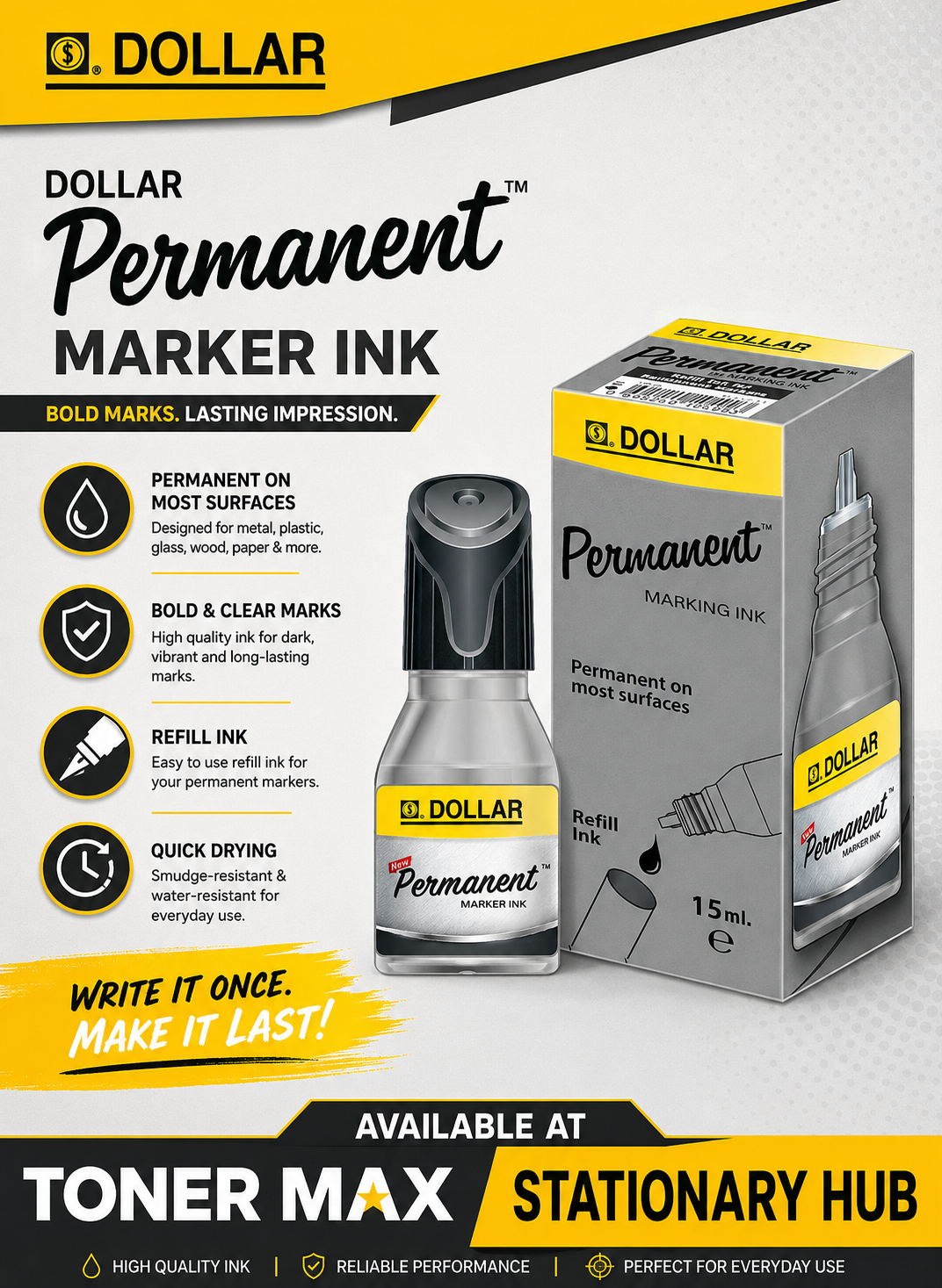 Dollar Permanent Marker ink