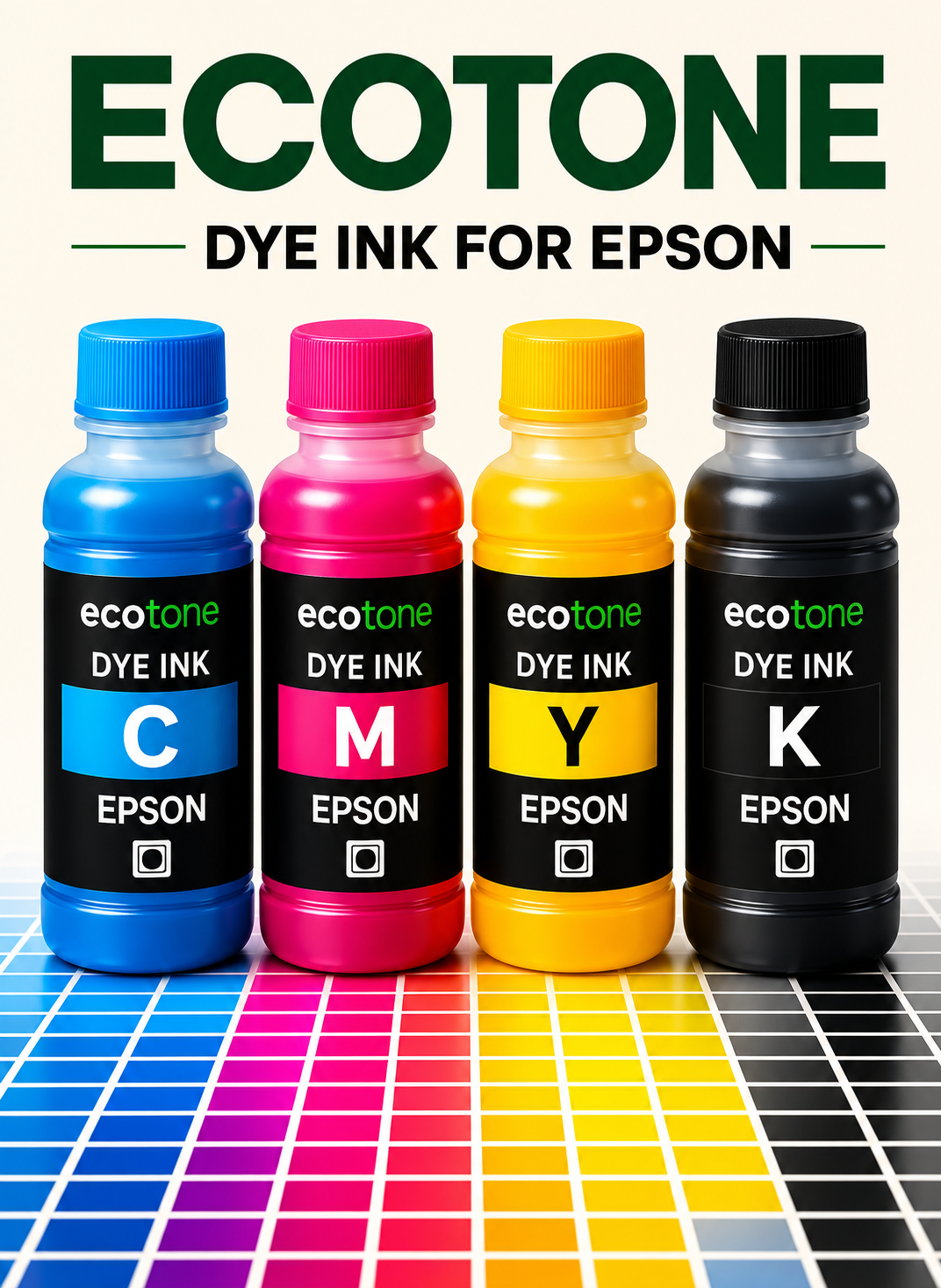 Ecotone 500ml (4) Color Epson ink set