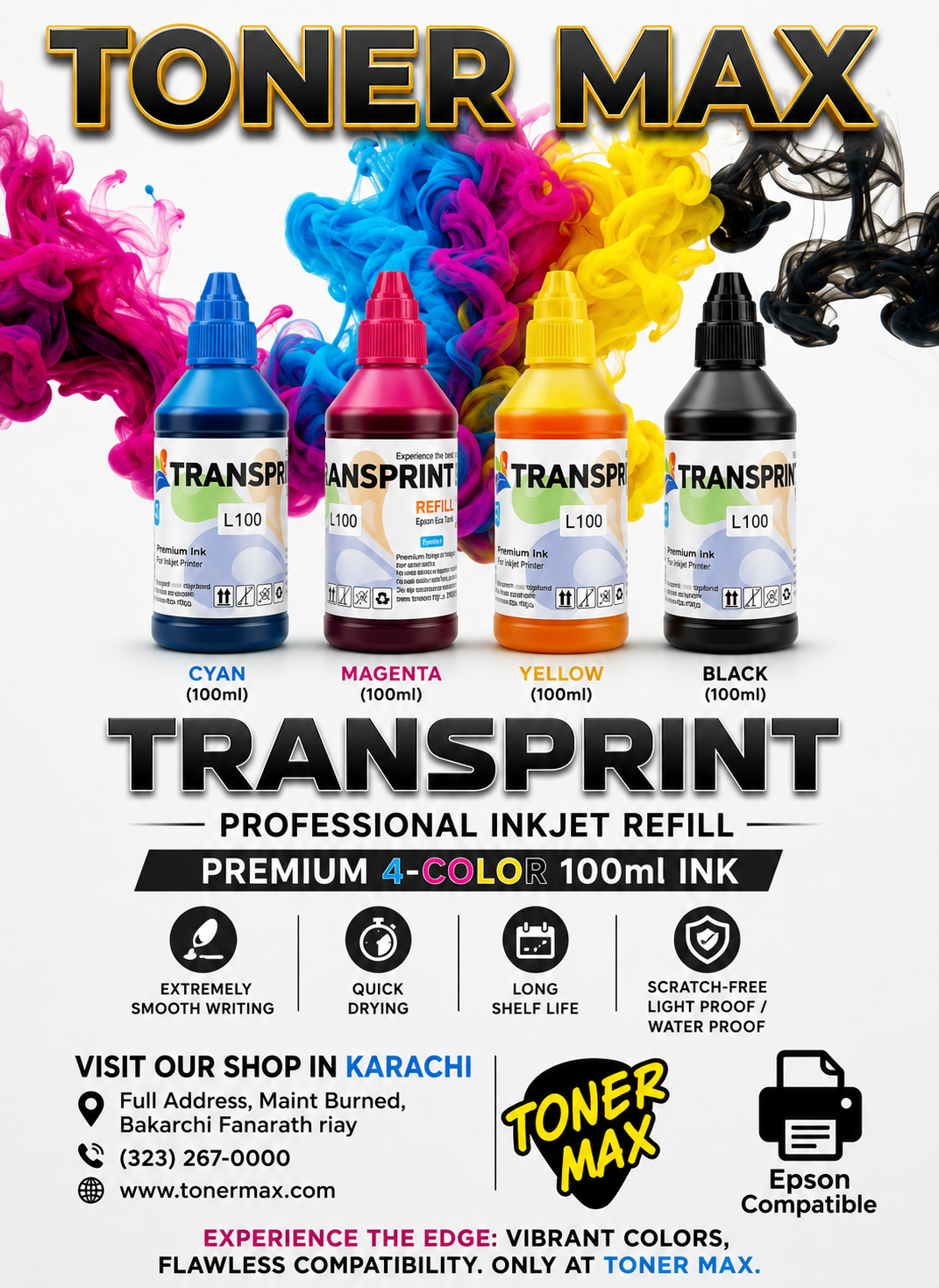 TRANSPRINT 4 Color 100ml set