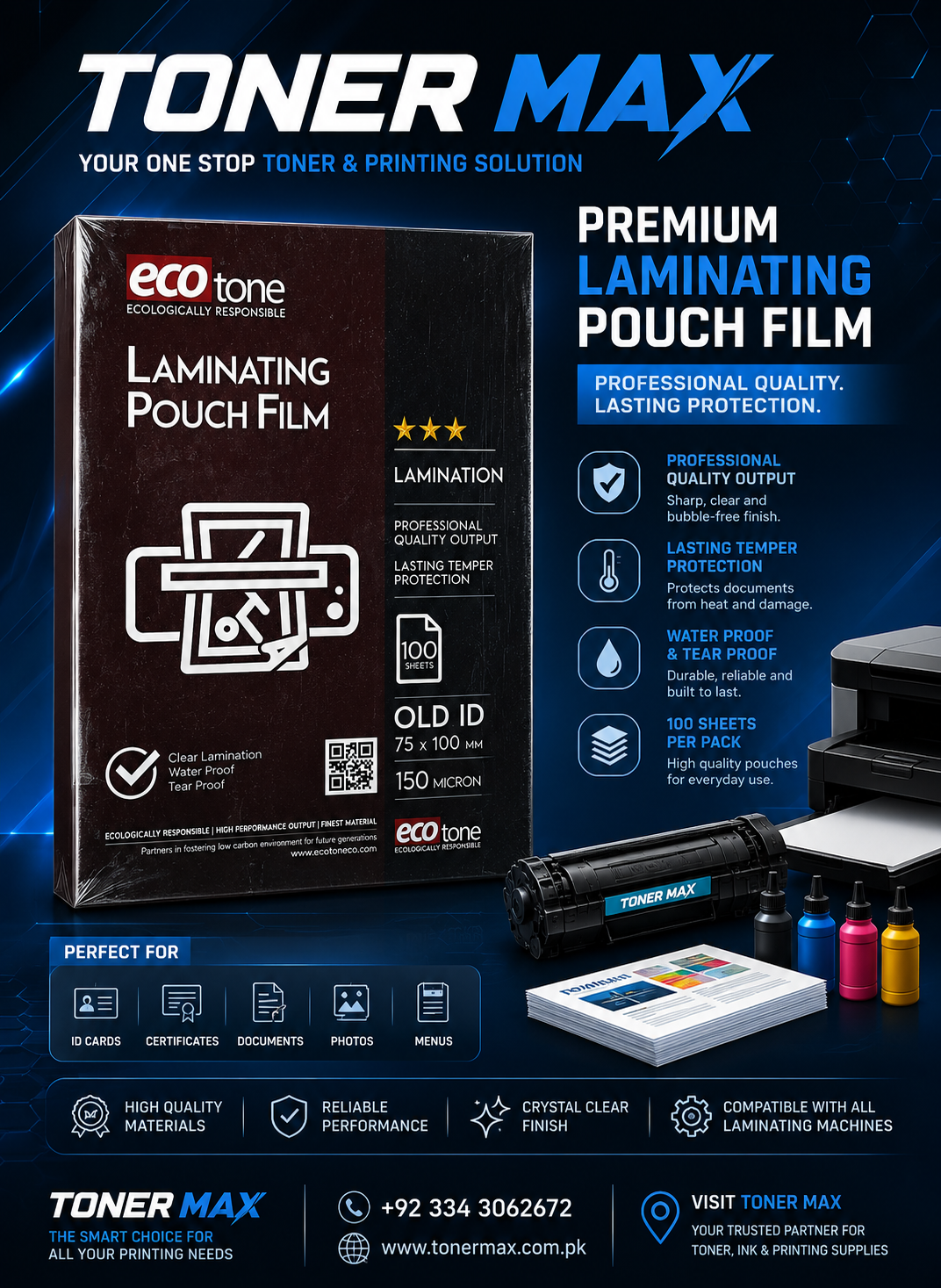 O.I.D 150mm Ecotone lamination pouches