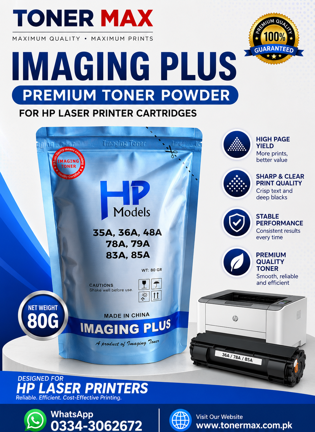 I.M.G  35a,85a Printers 80g Toner Bag