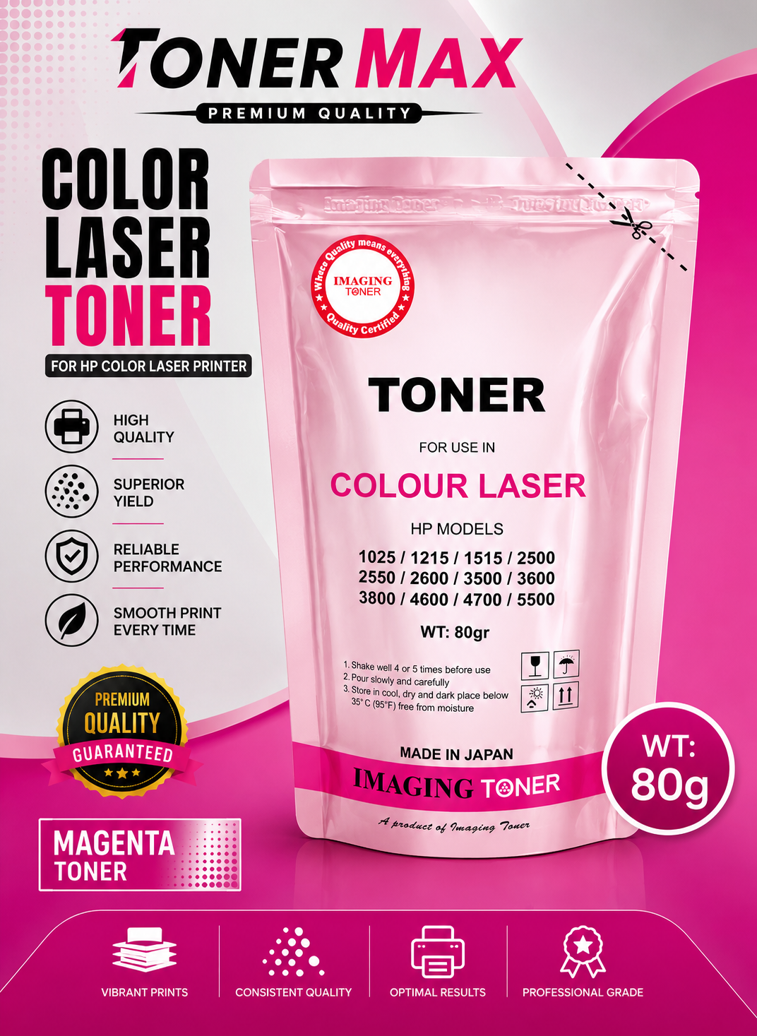80g Hp Color Laser Toner - Magenta
