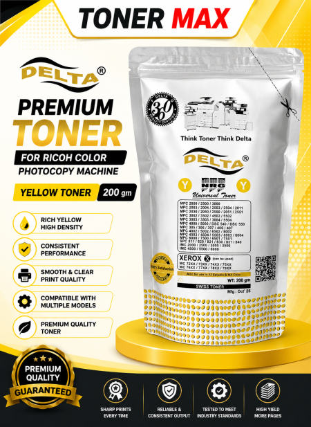 Delta Ricoh Color Toner ( Yellow )
