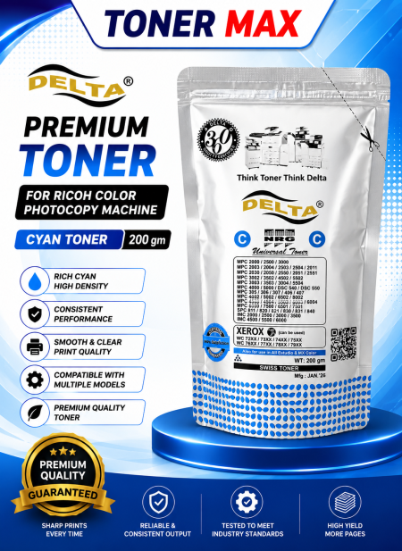 Delta Ricoh Color Toner ( Cyan )