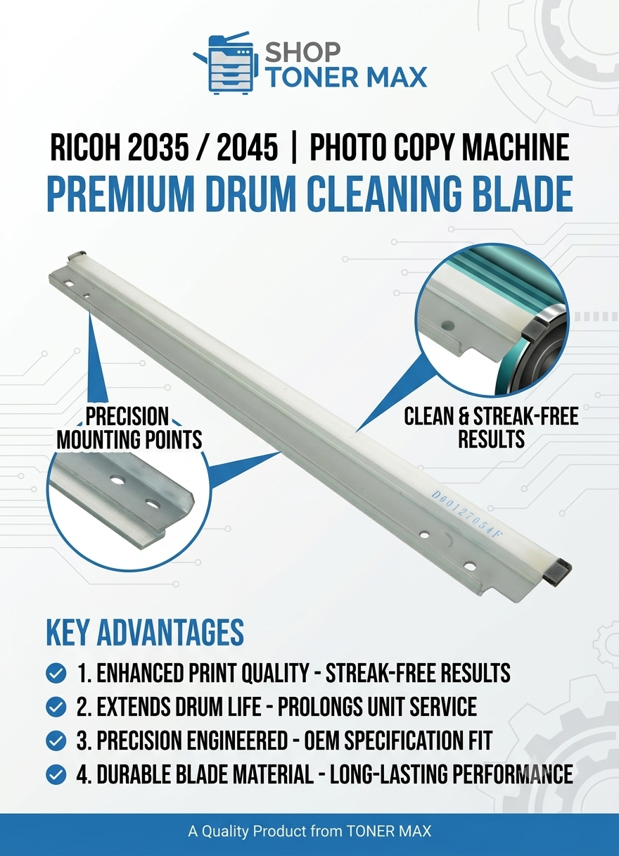 Ricoh 2035, 2045 Drum Cleaning blade