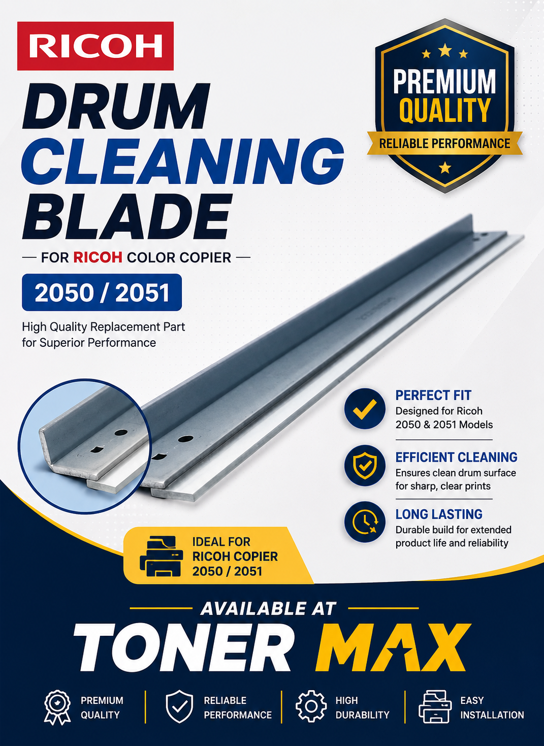 Ricoh Color 2050, 2051 Drum Cleaning blade