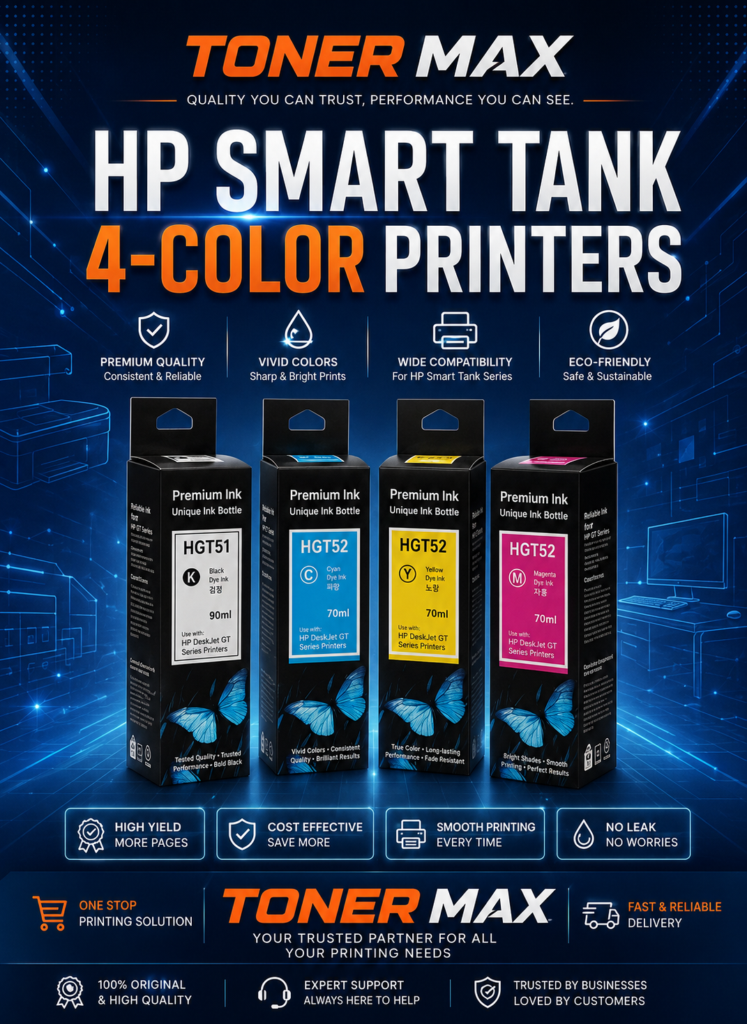 PREMIUM INK FOR Hp ink /Smart Tank