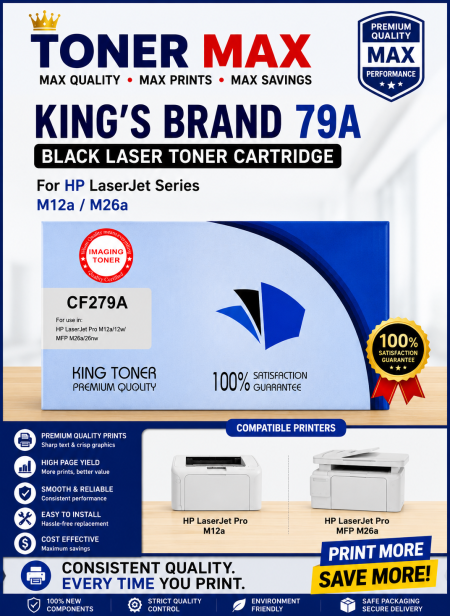 79A Compatible Hp Printers KING'S Laser Toner Cartridge