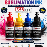 Ecotone Sublimation 4 Color 100ml ink set
