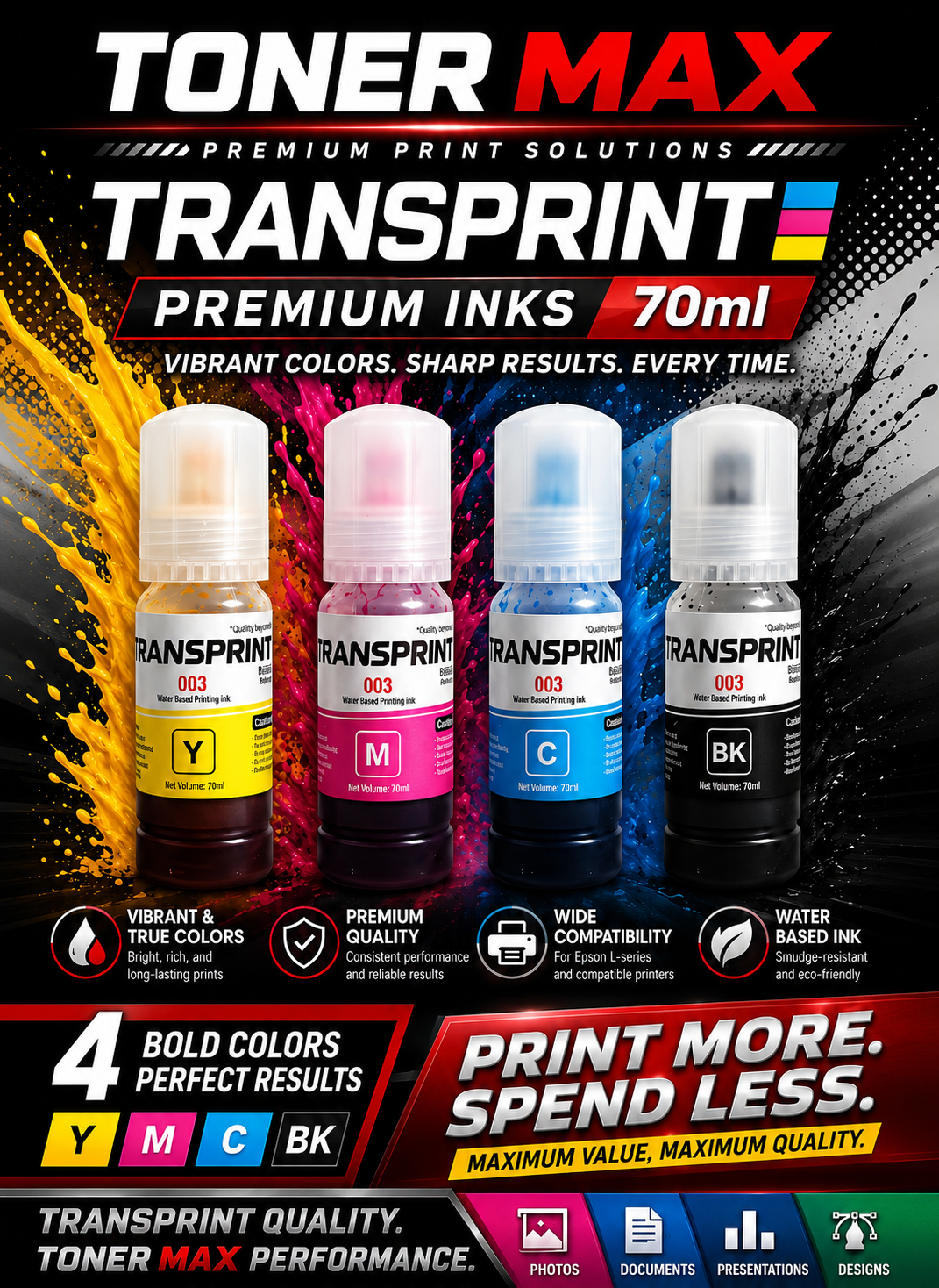 TRANSPRINT 003 70ml ink set