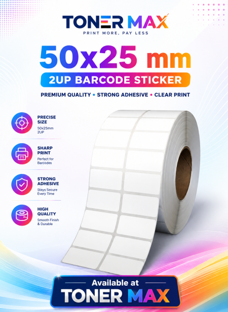 Barcode 2up Sticker 50*25 TTL