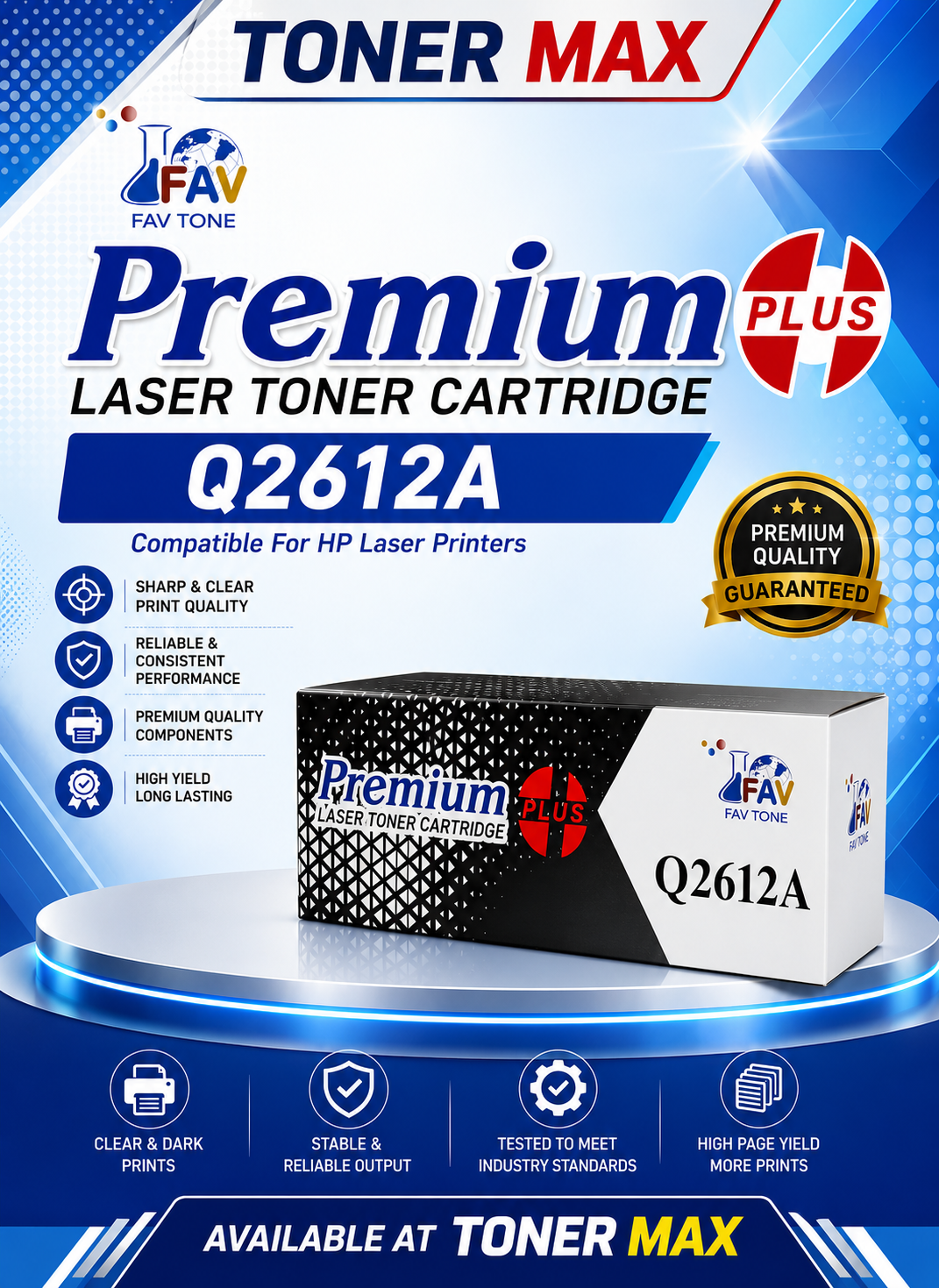 12A Compatible Hp Printers F.A.V Laser Toner Cartridge