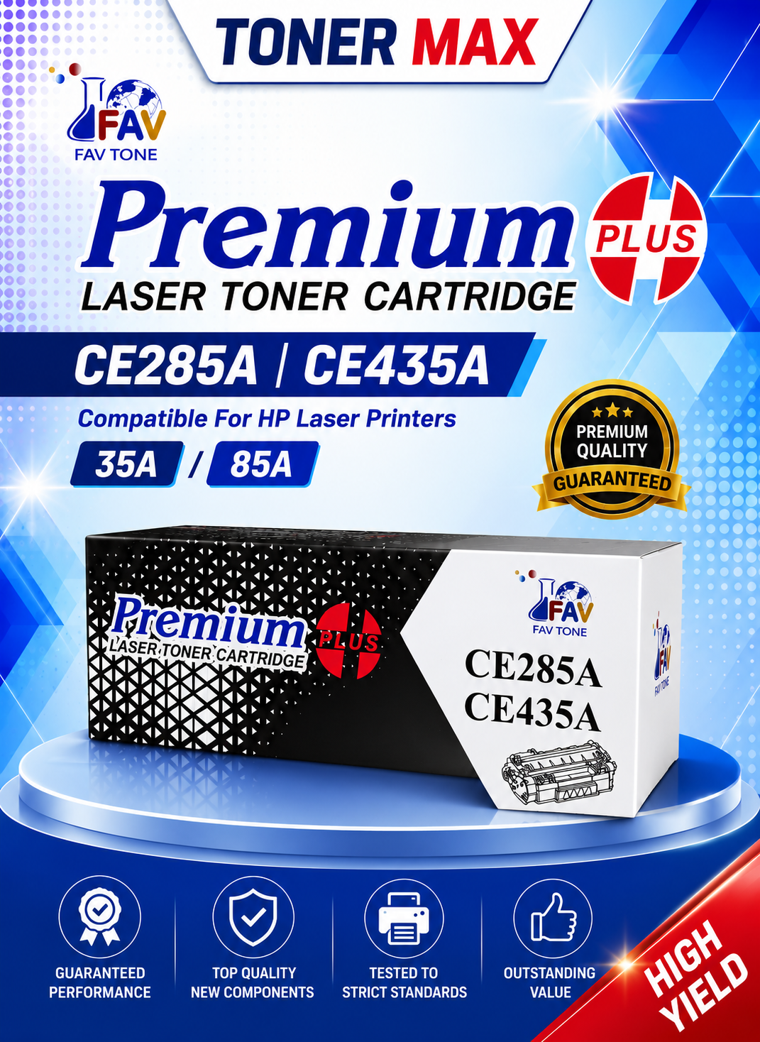 35A/85A Compatible Hp Printers F.A.V Laser Toner Cartridge