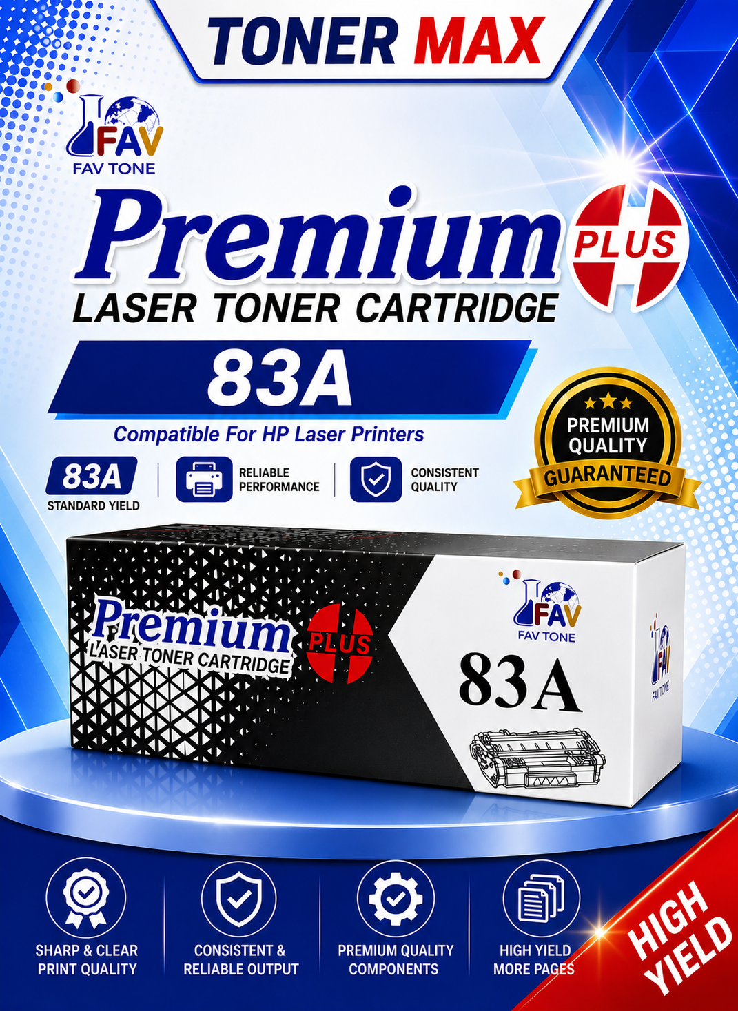 83A Compatible Hp Printers F.A.V Laser Toner Cartridge