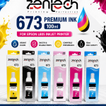 ZENTECH 673 Epson 100ml ink set