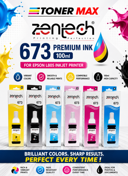 ZENTECH 673 Epson 100ml ink set
