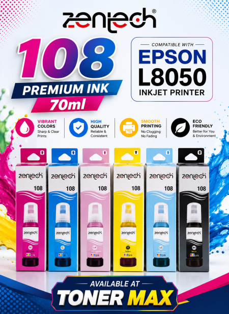 ZENTECH 108 (6) Color 70ml ink Set