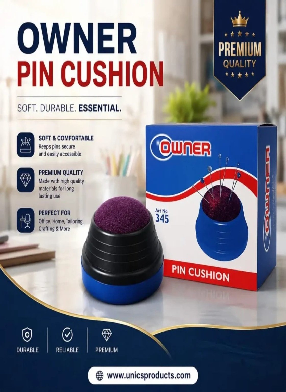 OWNER'S PIN CUSHION