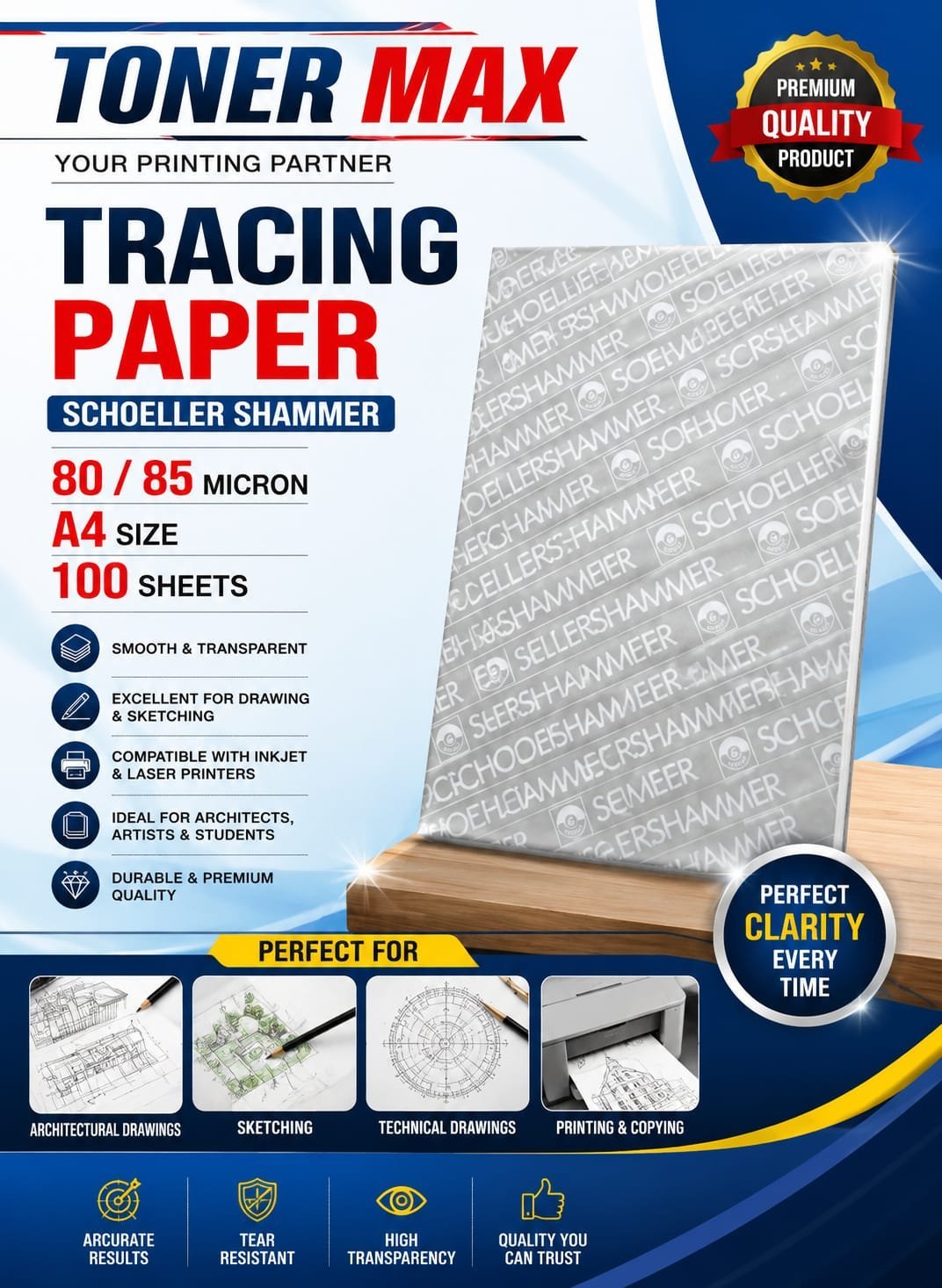 TRACING A4 80/85 (100 sheets)