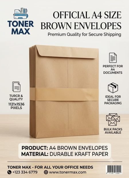 A4 BROWN CRAFT EVENLOPS (100 pcs)