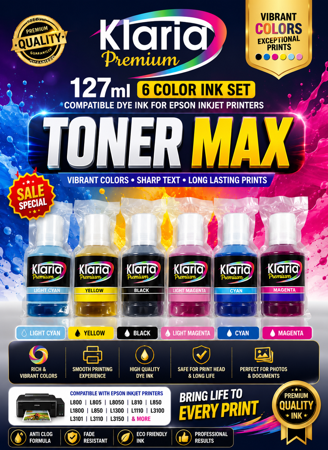 KLARIA 6 Color 127ml EPSON PREMIUM ink
