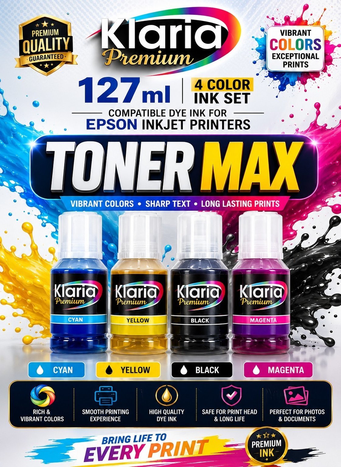KLARIA 4 Color 127ml EPSON PREMIUM ink
