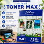 SILVER 260g Single Side MATTE CARD