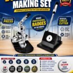 BADGE MACHINE + ROUND DIE CUTTER (58mm)