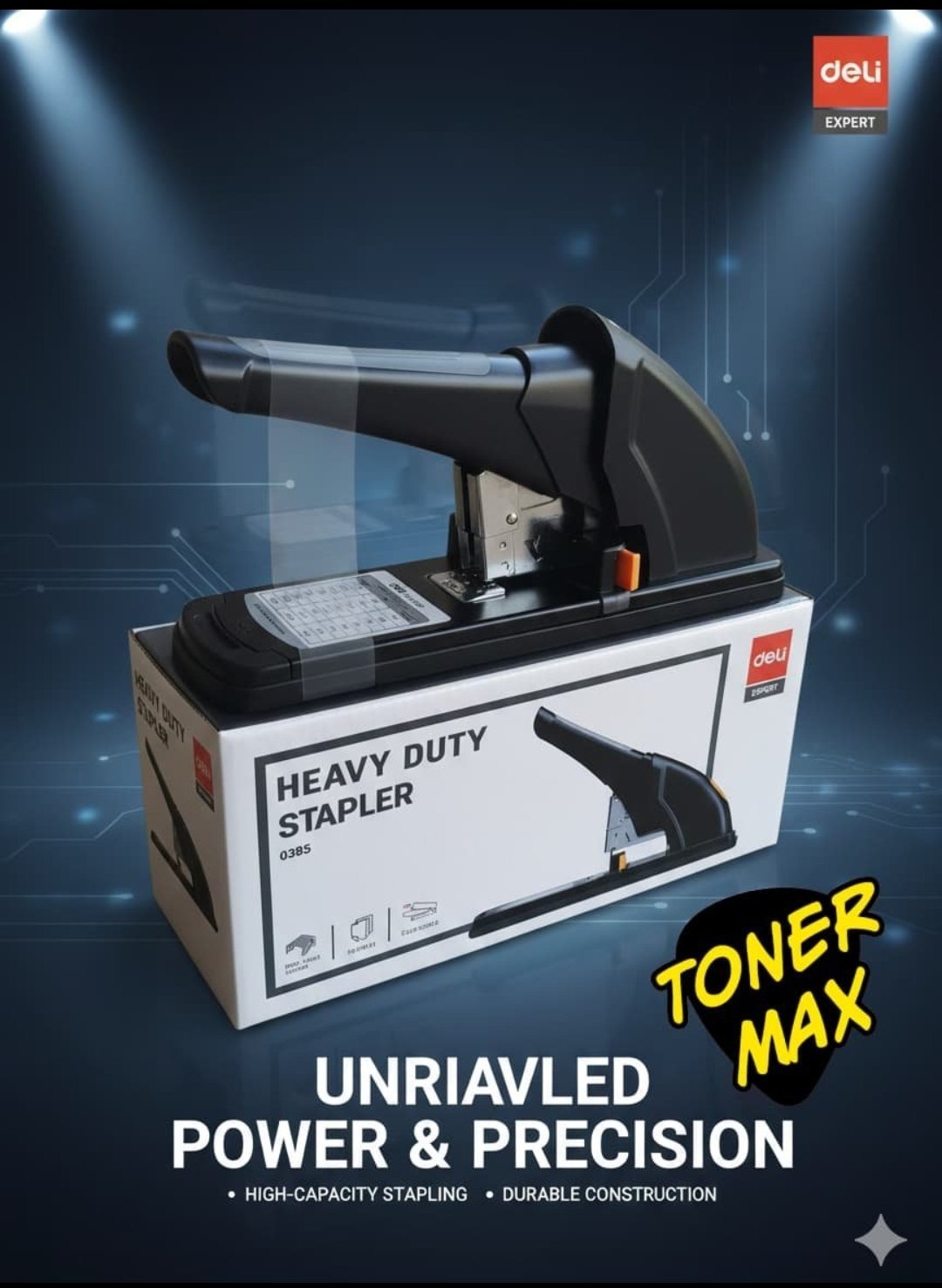 DELI HEAVY DUTY STAPLER (0385)