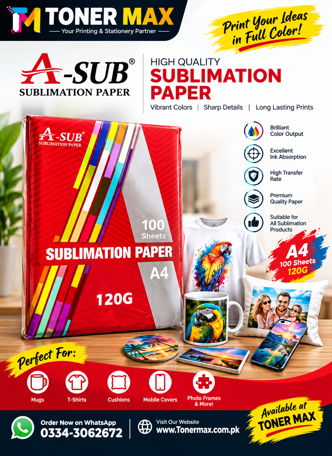 A-SUB  Mug Sublimation Paper 120g